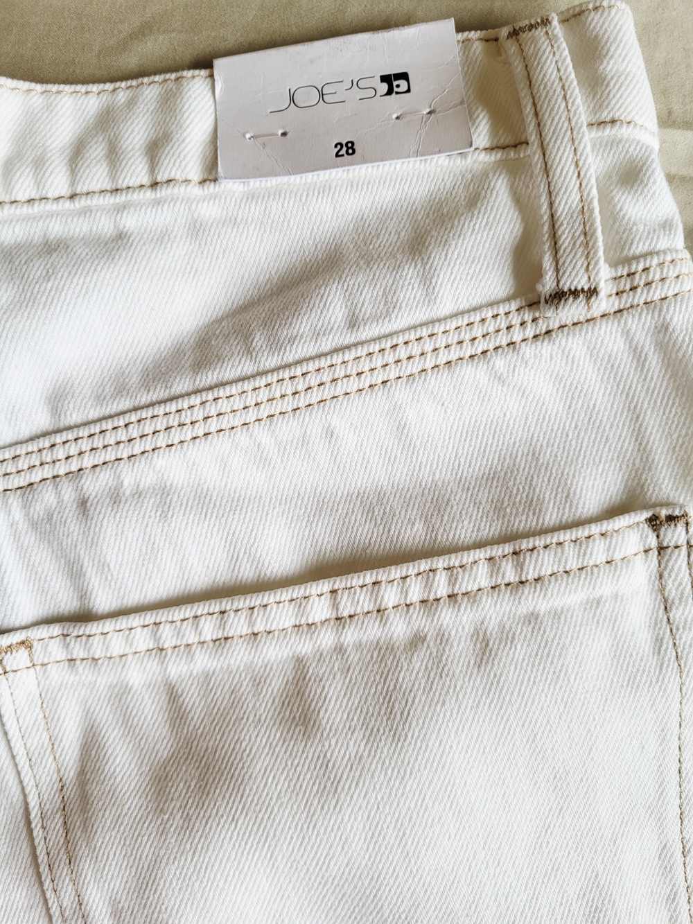 NWT Joe's Jeans The Baggy Carpenter Pant Sz 28 Milk Off White Wide Straight $228 - Picture 6 of 12